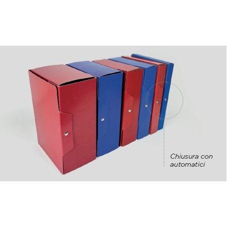 Brefiocart portaprogetti con bottone dorso 8 cm blu