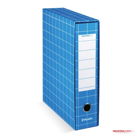 Brefiocart registratore con custodia dorso 8 cm blu