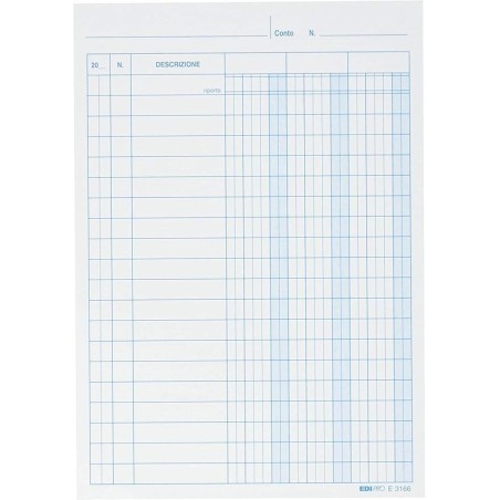 Schede a 3 colonne blu, 100 pezzi 17x12 Edipro - E3166