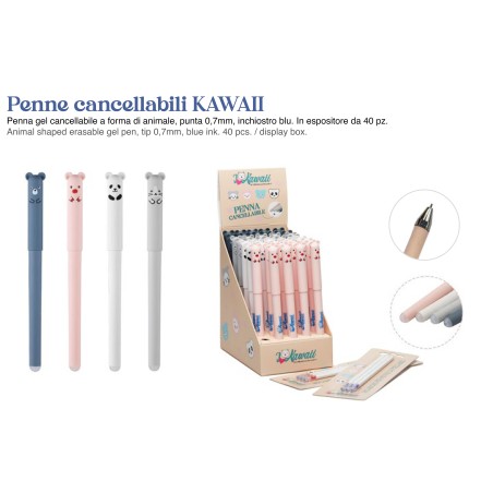 BLUEKOVER EXPO PENNE BLU CANC. ANIMALETTI 0.7 -40pz. KAWAII BK-CANC
