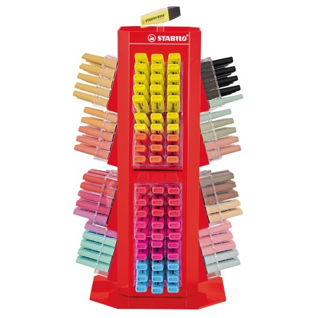 ESTABILO BOSS ORIGINAL NatureCOLORS Espositore girevole 470 evidenziatori colori naturali assortiti IT70/470-1