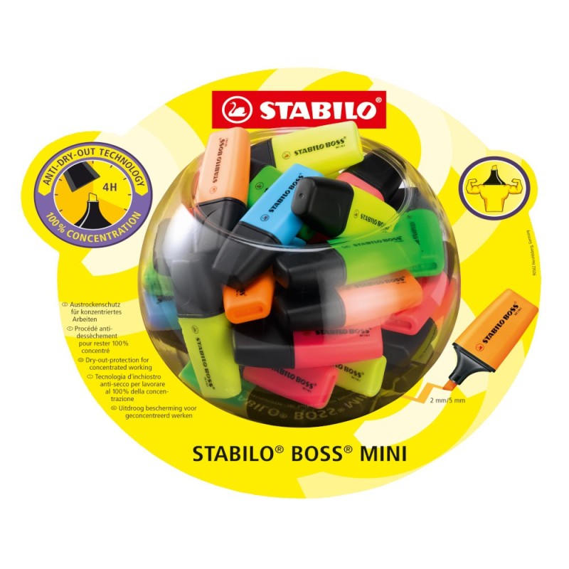 STABILO BOSS MINI Sweet Friends 50 evidenziatori colori fluorescenti assortiti 07/50-1 STABILO BOSS MINI Sweet Friends 50 evidenziatori colori fluorescenti assortiti 07/50-1