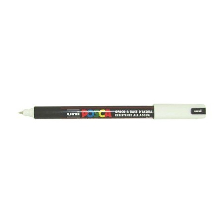 UNI BALL UNIPOSCA Pennarello Marcatore a Base D'Acqua Punta Ultra fine Bianco 6 Pz PC1MR 1