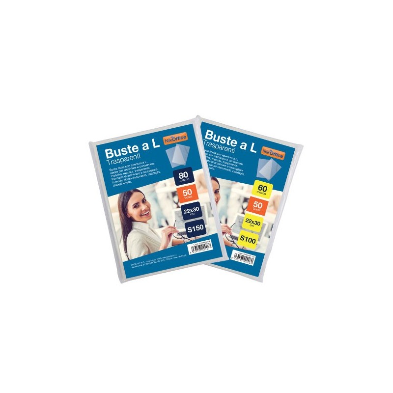 BUSTA A L" 22X30 S150 80my -50pz LUCIDA 01/011-4" BUSTA A L" 22X30 S150 80my -50pz LUCIDA 01/011-4"