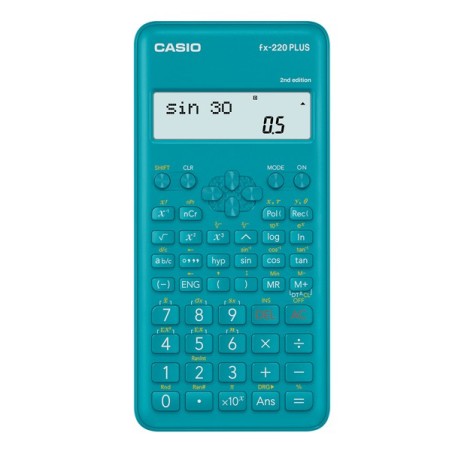Casio FX-220-2-S PLUS calcolatrice scientifica 181 funzioni, non programmabile, con custodia, turchese