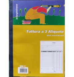 Blocco fattura 3 aliquote 50x2 autoricalcante Edipro E5303A