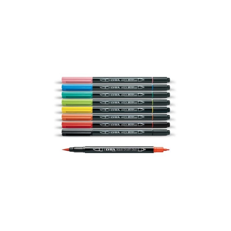 FILA 10 pz Pennarelli Lyra Aqua Brush Duo Giallo Cromo Scuro L6520009 FILA 10 pz Pennarelli Lyra Aqua Brush Duo Giallo Cromo Scuro L6520009