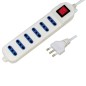 PRESA MULTIPLA 6 PRESE 10A+16A CAVO 1,5mt con Interruttore PRESA MULTIPLA 6 PRESE 10A+16A CAVO 1,5mt con Interruttore