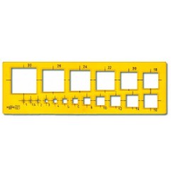 Arda maschera per quadrati mm 1 a 30 in plastica flessibile