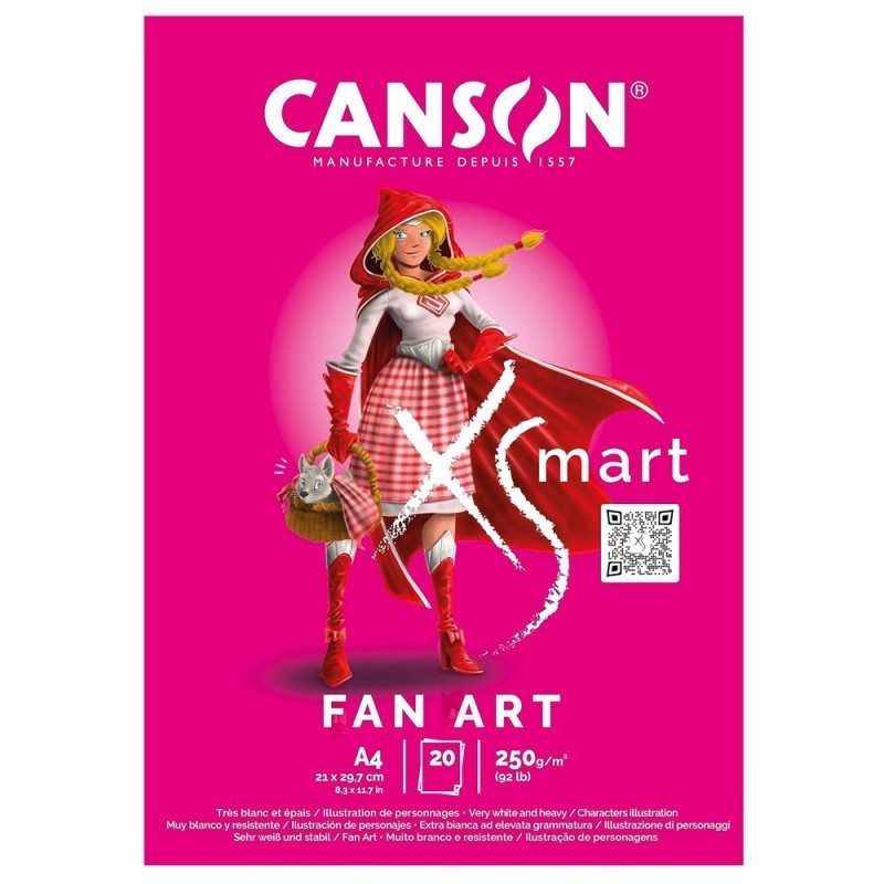Canson blocco XSmart Fan Art A4 250 g/m² 20 fogli C32250P001 Canson blocco XSmart Fan Art A4 250 g/m² 20 fogli C32250P001
