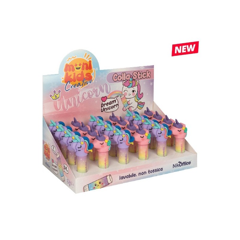 Colla Stick Dream Unicorn 8 gr espositore 24 Pz in due colori assortiti 22/137