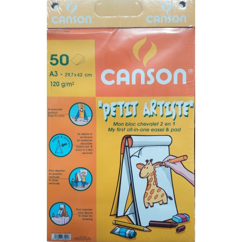Canson blocco da disegno per cavalletto A3 120 g/m² 50 fogli C200767001