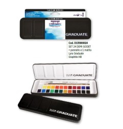 Daler-Rowney Graduate set acquerelli 24 mezze godet