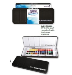Daler-Rowney Graduate set acquerelli 36 mezze godet