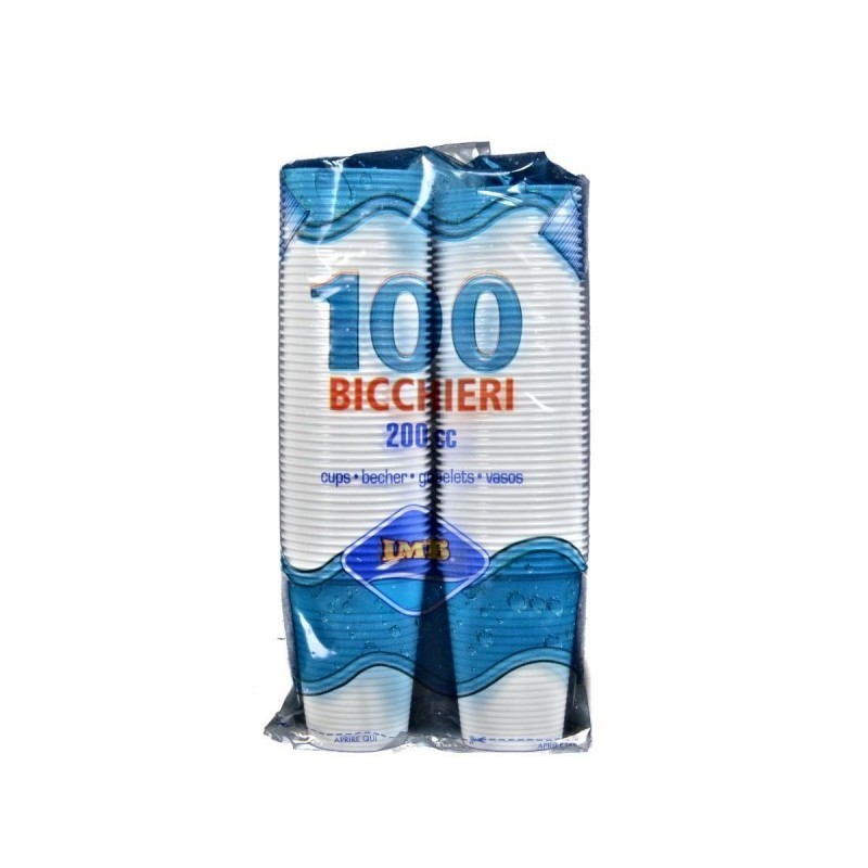Bicchieri Monouso Bianchi 200 cc 96 Pezzi Bicchieri Monouso Bianchi 200 cc 96 Pezzi