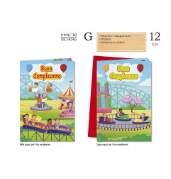 Biglietti Compleanno Bambini 12pz CROMO BC9046
