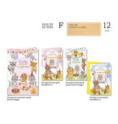 Biglietti Compleanno Bambini -12pz BC9048