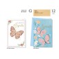 Cromo Biglietti Auguri farfalle due colori assortiti 12pz BC9057 Cromo Biglietti Auguri farfalle due colori assortiti 12pz BC9057