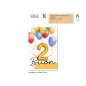 Cromo Biglietti Buon Compleanno 2 anni palloncino 6pz NU8059 Cromo Biglietti Buon Compleanno 2 anni palloncino 6pz NU8059