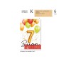 Cromo Biglietti Buon Compleanno 7 anni palloncino 6pz NU8064 Cromo Biglietti Buon Compleanno 7 anni palloncino 6pz NU8064