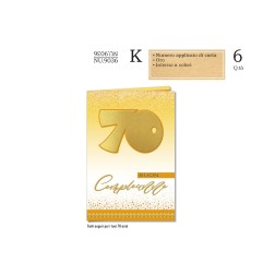 Biglietti Numeri applicazione Palloncino 70 -6pz NU9036