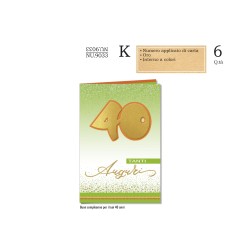 Biglietti Numeri applicazione Palloncino 40 -6pz NU9033