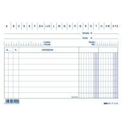 Schede a 2 colonne blu. Formato in cm : 15 x 10,5 x 2 E3129