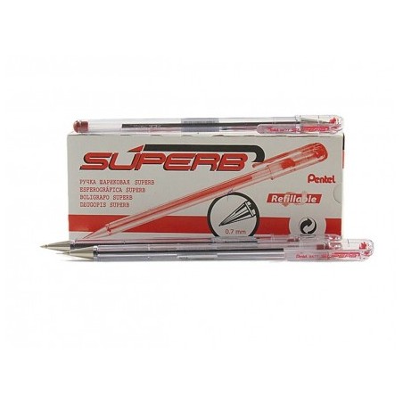 Pentel Superb BK77A Penna a Sfera 0,7 mm Rossa