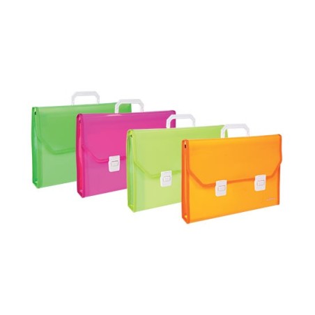 Valigetta Portadisegni in PVC Colori Florescenti e Divisorio Interno 36X53X5,5 01/425