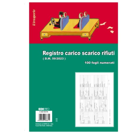 Blocco carico/scarico rifiuti detentori Modello A 100 pagine Edipro - E2868RENTRI