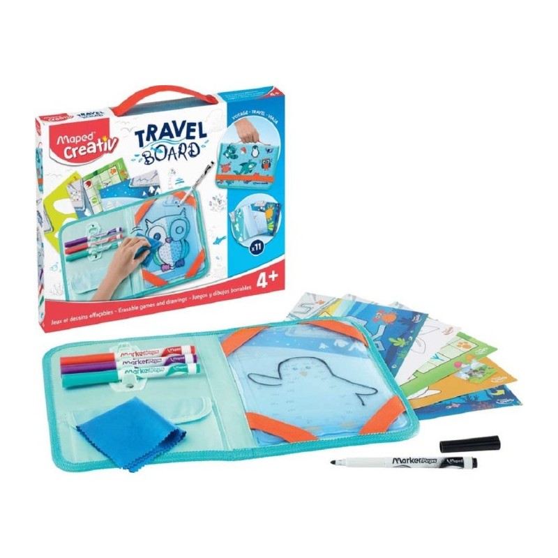 MAPED CREATIV TRAVEL BOARD DISEGNA E CANCELLA -ANIMALI- 969310