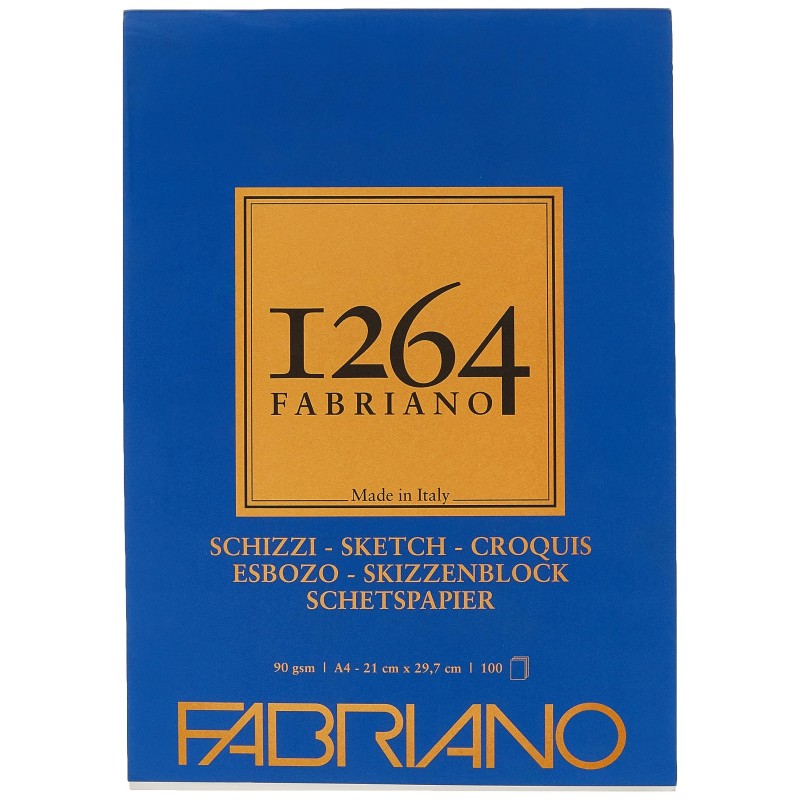 Blocco Fabriano 1264 schizzi A4 gr.90 fg.100 collato in testa 19100632 Blocco Fabriano 1264 schizzi A4 gr.90 fg.100 collato in testa 19100632