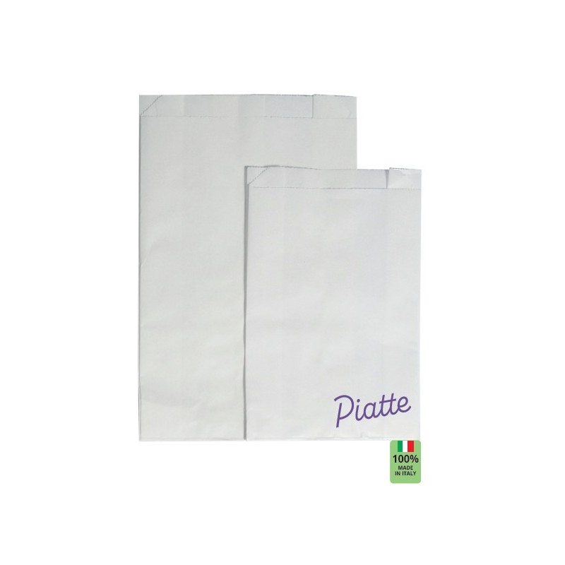SACCHETTO PIATTO CARTA BIANCA 14X22 -100pz. 59SKB1422 SACCHETTO PIATTO CARTA BIANCA 14X22 -100pz. 59SKB1422