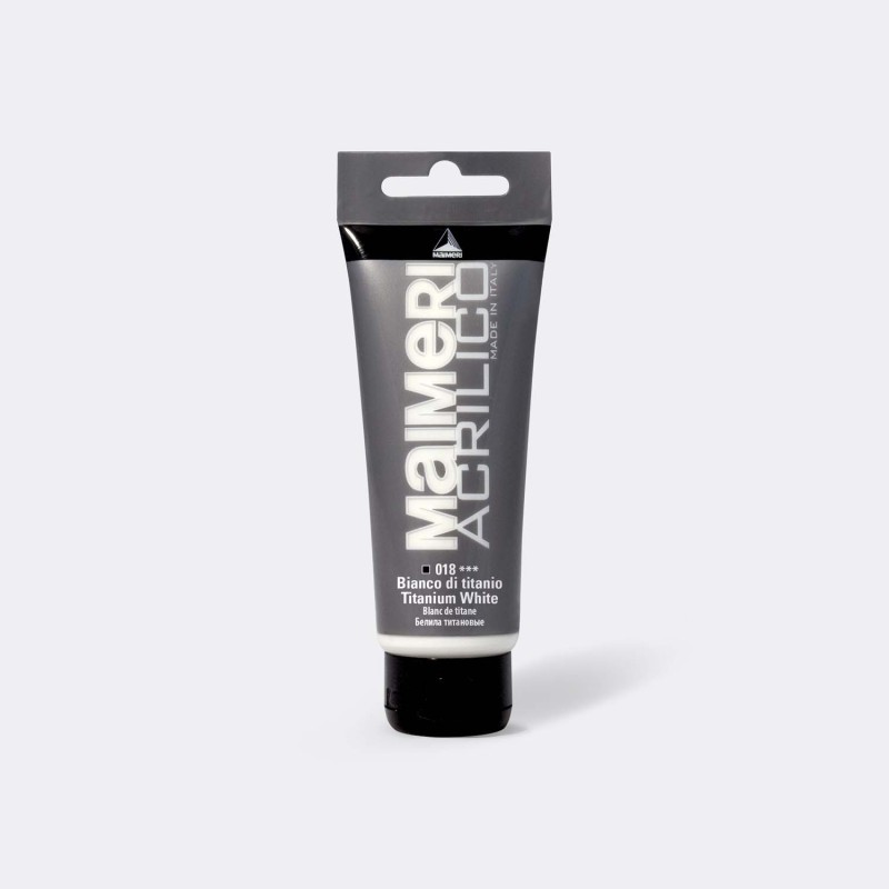 Maimeri Acrilico colore acrilico Bianco di titanio 75 ml M0916018