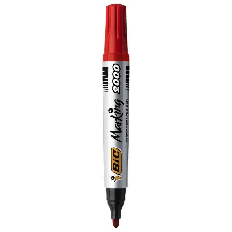 BIC Marking 2000 Marcatore Permanente Punta Tonda Rosso Tratto 1,7 mm 12 Pz 8209133 BIC Marking 2000 Marcatore Permanente Punta Tonda Rosso Tratto 1,7 mm 12 Pz 8209133