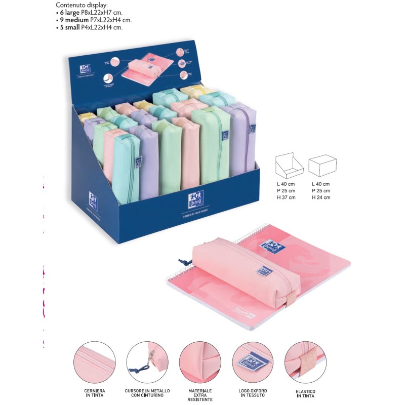OXFORD Bustina 1 zip Koala pastel colori assortiti 3 formati 20 pz. 400174615 OXFORD Bustina 1 zip Koala pastel colori assortiti 3 formati 20 pz. 400174615