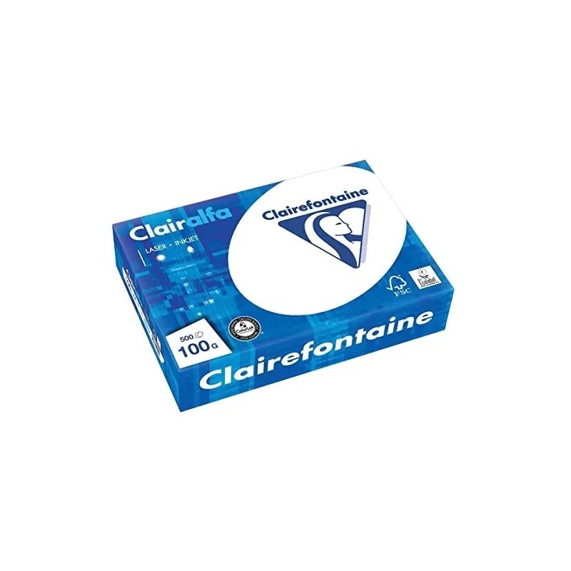 Clairefontaine Clairalfa Carta A4 100g/m² 500 Fogli Bianchi 1950 Clairefontaine Clairalfa Carta A4 100g/m² 500 Fogli Bianchi 1950