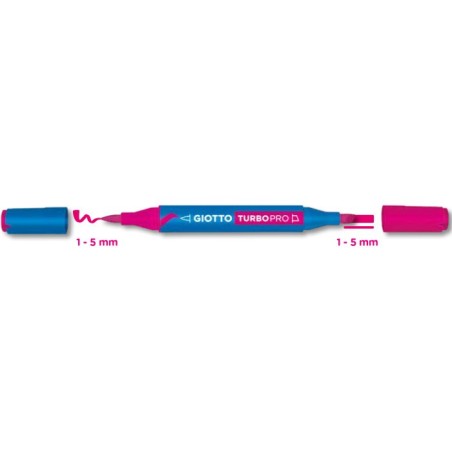 Giotto Turbo Pro Pennarelli Doppia Punta Punta Fine e Maxi 30 Colori F427900