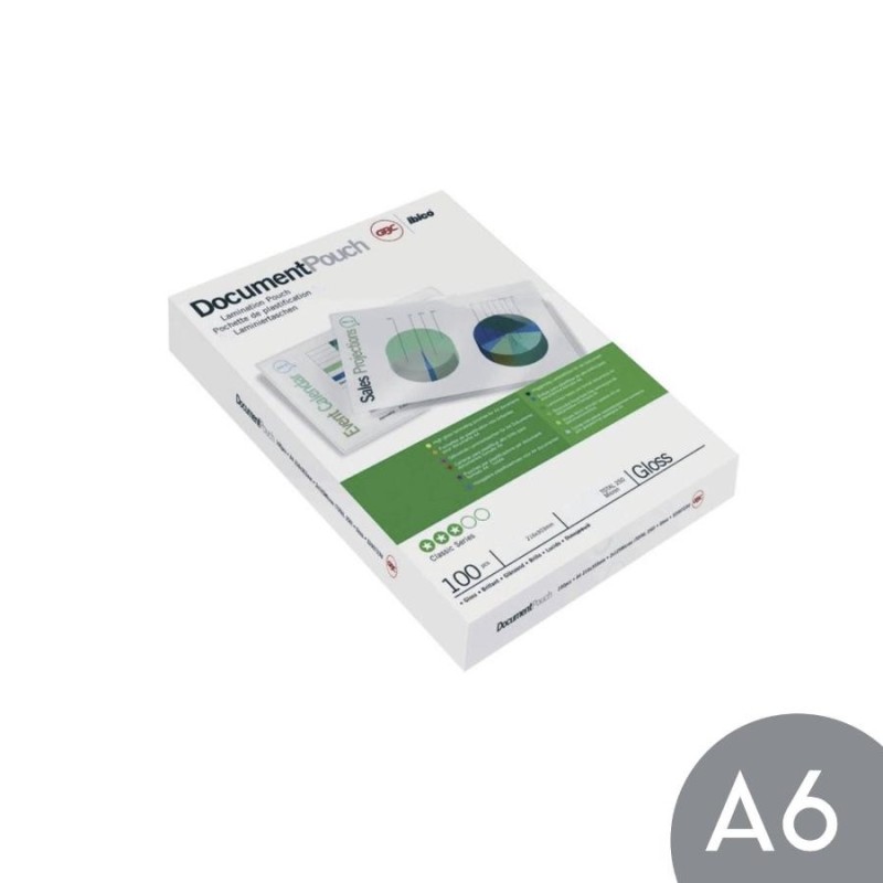 GBC Pouches per Plastificazione Lucida A6 2x125 Micron Confezione da 100 3740442 GBC Pouches per Plastificazione Lucida A6 2x125 Micron Confezione da 100 3740442