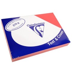 Clairefontaine Text&Cover Copertina per Rilegatura A4 Rossa Tipo Pelle 270 g/m² 100 Fogli 2701