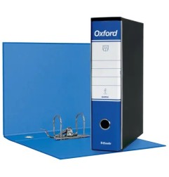 Registratore Esselte Oxford G85 con custodia, formato protocollo 23 x 33, dorso 8 cm, blu - 390785050