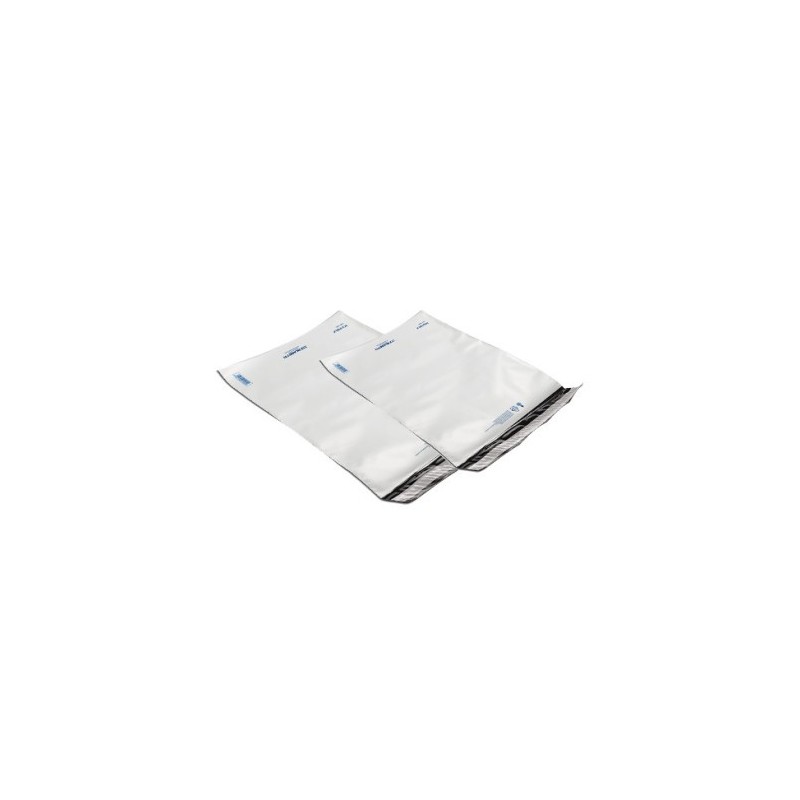 Blasetti Polyself sacchetti per spedizioni in polietilene 50x58 cm bianco e nero con chiusura adesiva – confezione 100 pezzi