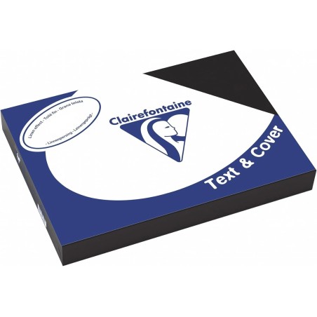 Clairefontaine Text&Cover Copertina per Rilegatura A4 Nera Pelle 270 g/m² 100 Fogli 2710
