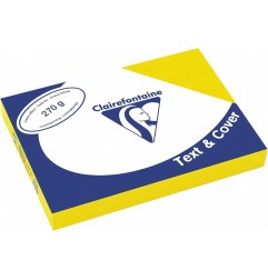 Clairefontaine Text&Cover Copertina per Rilegatura A4 Giallo Sole Lino 270 g/m² 100 Fogli 2720