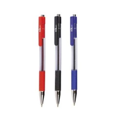 Penna Biro a Scatto Semigel punta 1.0 mm Nera 12 Pz 20/224