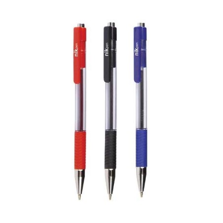 Penna Biro a Scatto Semigel punta 1.0 mm Nera 12 Pz 20/224