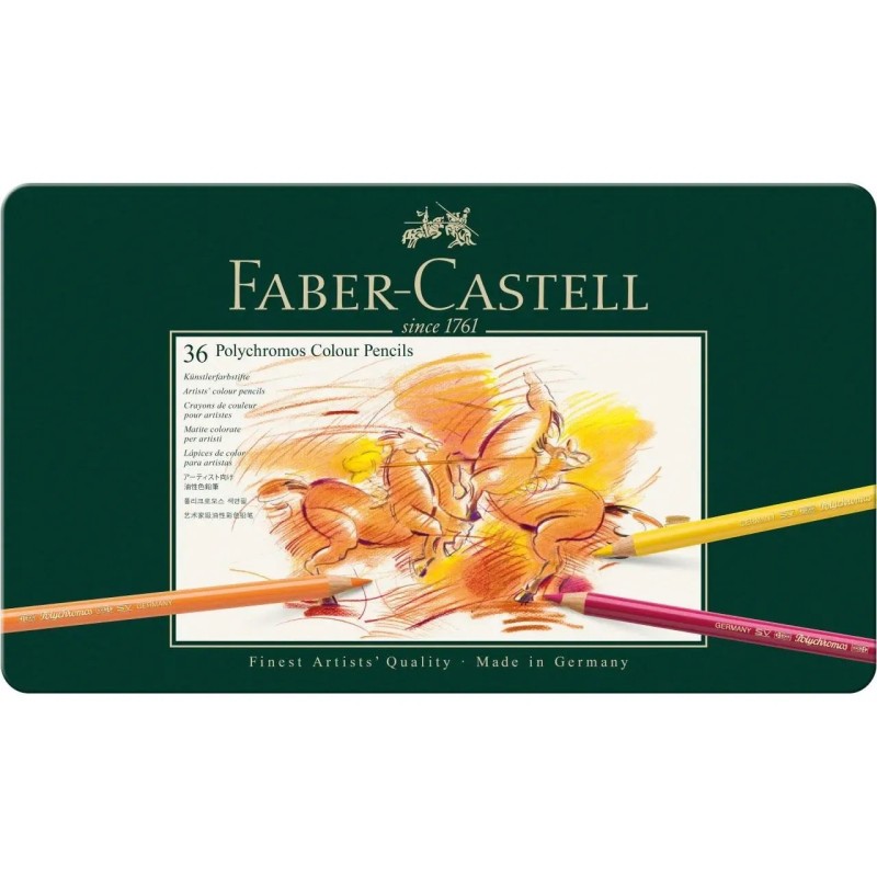 Pastelli Faber-Castell Polychromos Astuccio in metallo 36 colori 110036 Pastelli Faber-Castell Polychromos Astuccio in metallo 36 colori 110036