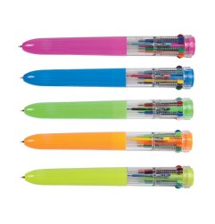 Penna a Sfera Multicolore 10 Colori Punta Media 1 mm 20/122
