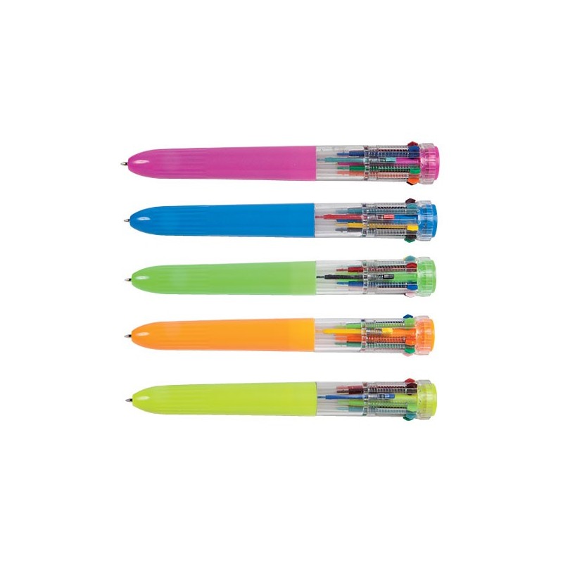 Penna a Sfera Multicolore 10 Colori Punta Media 1 mm 20/122