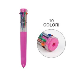 Penna a Sfera Multicolore 10 Colori Punta Media 1 mm 20/122